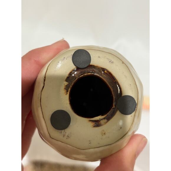 VINTAGE CHRISTMAS DECOR pottery SNOWMAN FAMILY W/ MIRROR HAND PAINTED Country - Picture 11 of 16